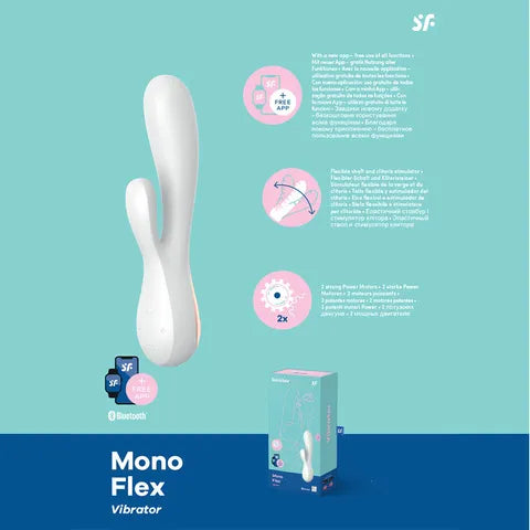 "Mono Flex" App Controlled USB Rechargeable Rabbit Vibrator