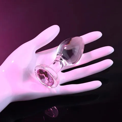 Pink Gem Glass Plug