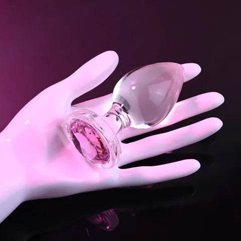 Pink Gem Glass Plug