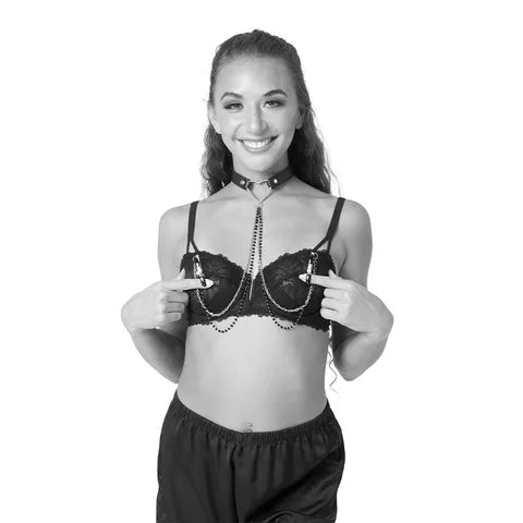 S&M Amor Collar with Nipple Clamps