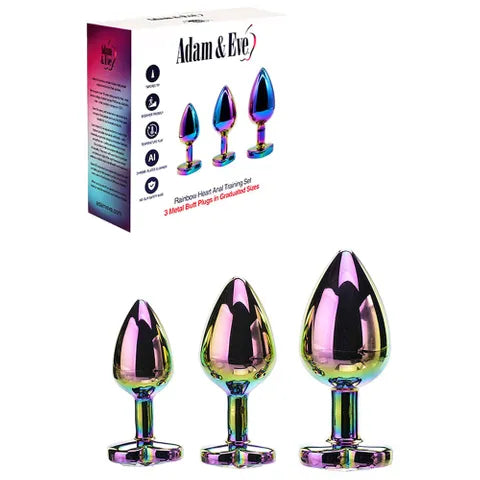 Adam & Eve RAINBOW HEART ANAL TRAINING SET
