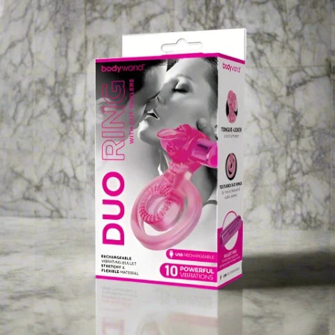 Bodywand Rechargeable Duo Ring with Clit Tickler