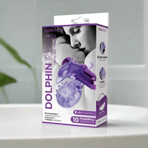 Bodywand Rechargeable Dolphin Ring with Clit Ticklers