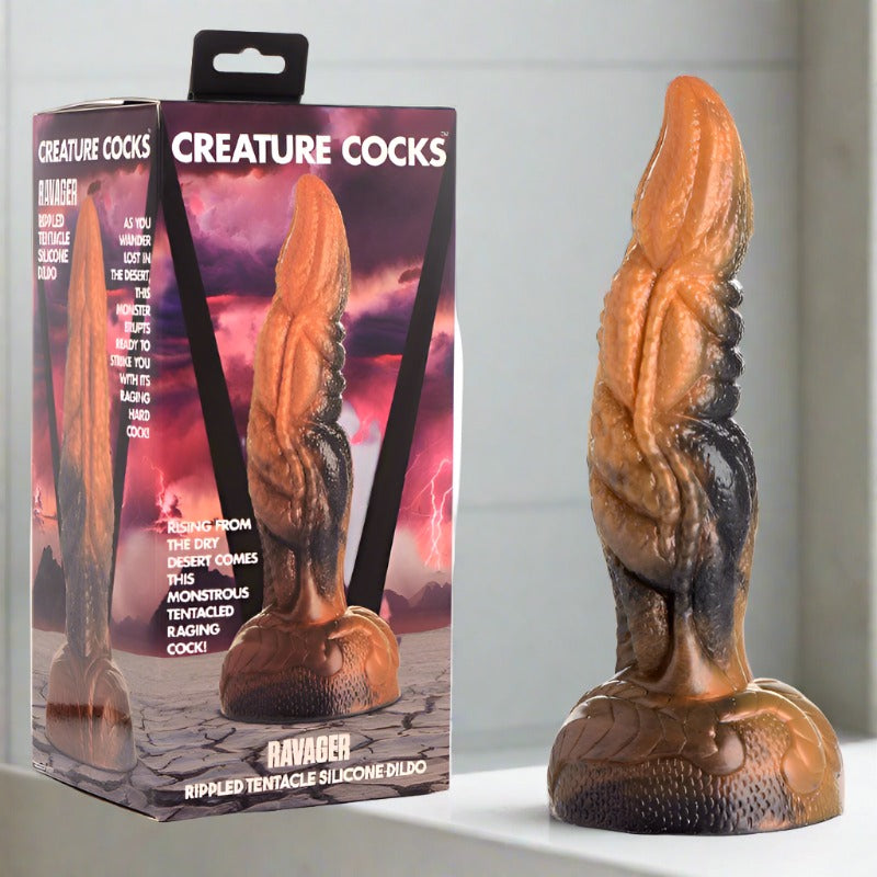 Creature Cocks Ravager Rippled Tentacle Silicone Dildo