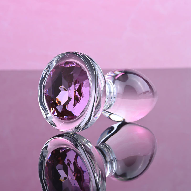 Pink Gem Glass Plug