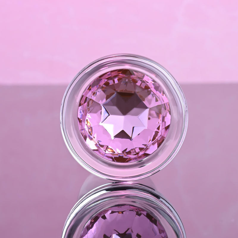 Pink Gem Glass Plug