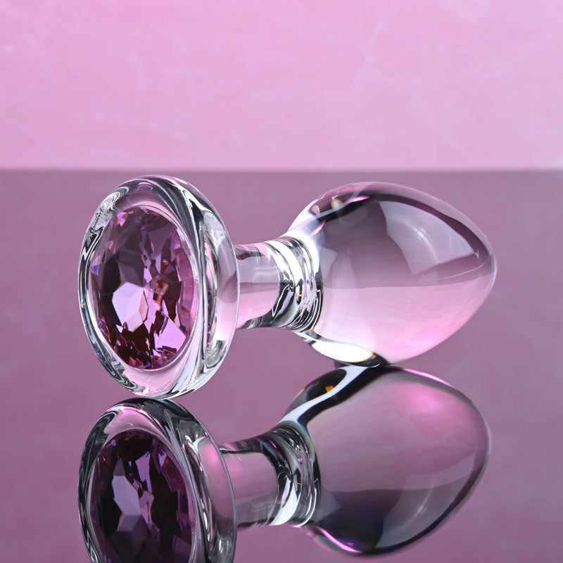 Pink Gem Glass Plug
