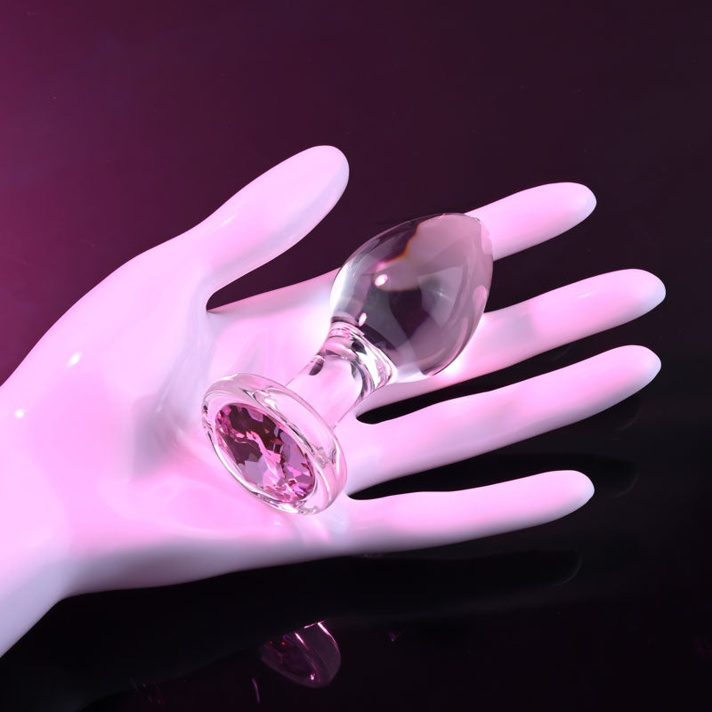Pink Gem Glass Plug