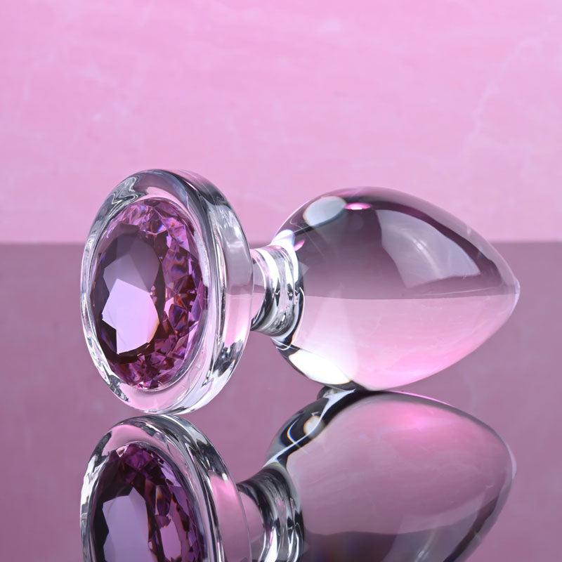 Pink Gem Glass Plug