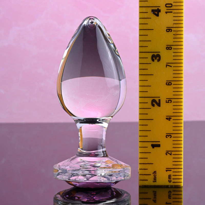 Pink Gem Glass Plug