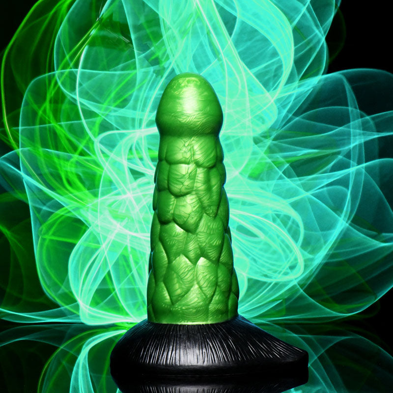 Radioactive Reptile Thick Scaly Silicone Dildo