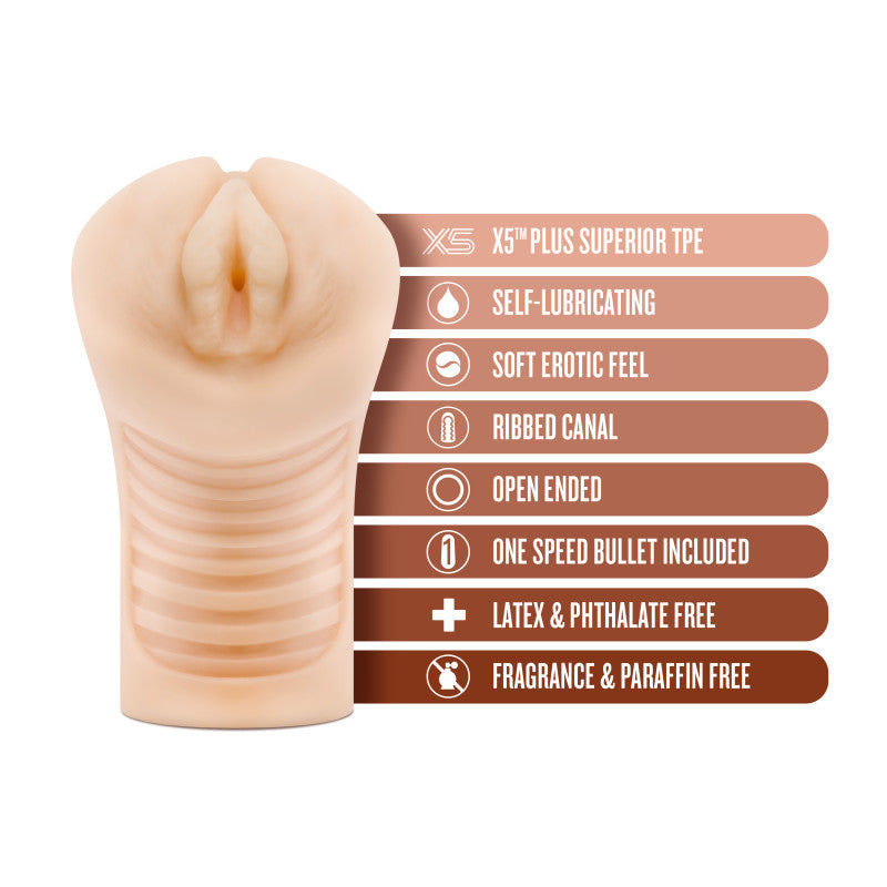M Elite Soft and Wet "Annabella" Vibrating Vagina Stroker