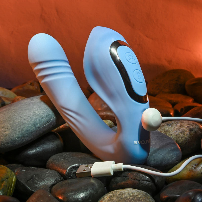 Evolved TAP & THRUST Rechargeable Dual Vibrator