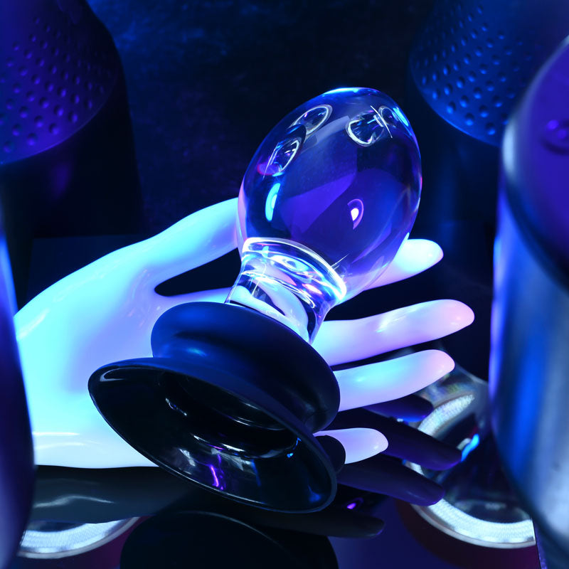 Crystal Ball Butt Plug with Suction Base