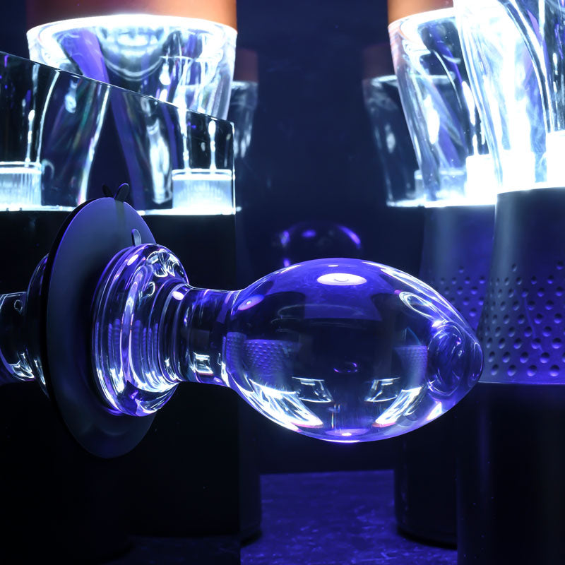 Crystal Ball Butt Plug with Suction Base