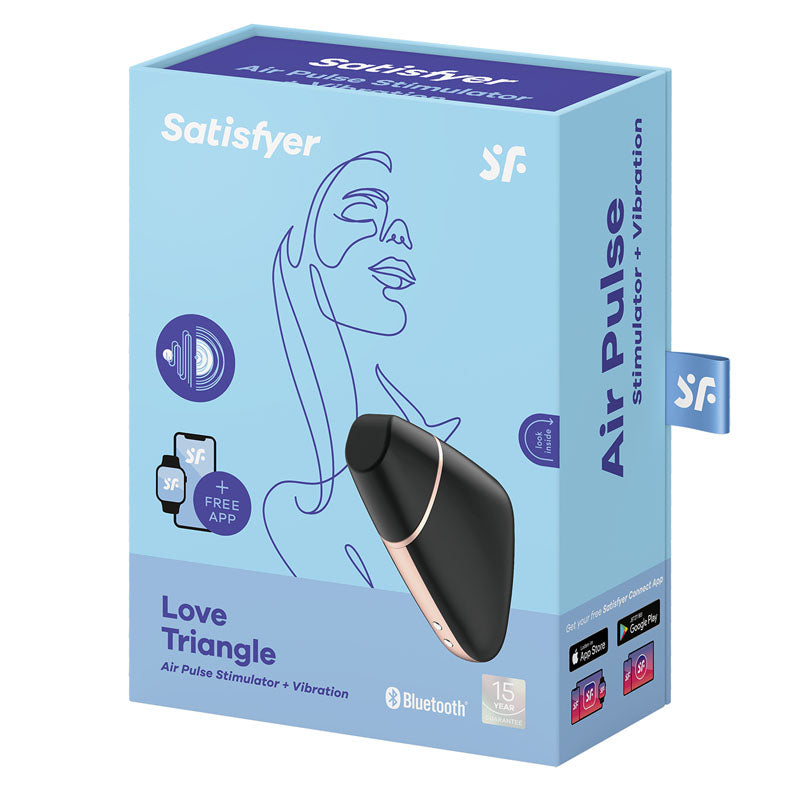 "Love Triangle" App Contolled Touch-Free USB-Rechargeable Clitoral Stimulator with Vibration