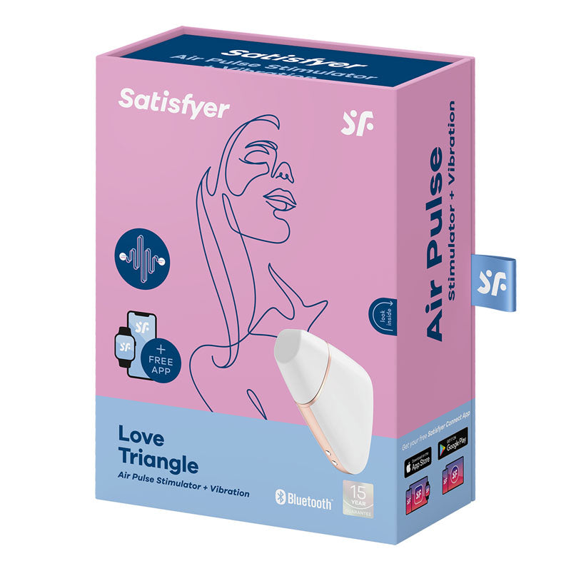 "Love Triangle" App Contolled Touch-Free USB-Rechargeable Clitoral Stimulator with Vibration