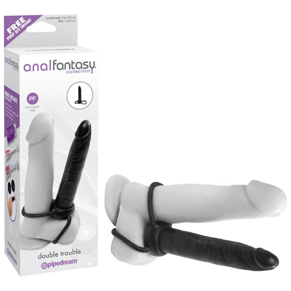 Anal Fantasy Collection Double Trouble Anal Dong & Cock Ring
