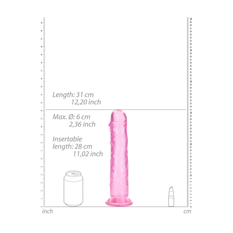 31cm Straight Crystal-Clear Dildo