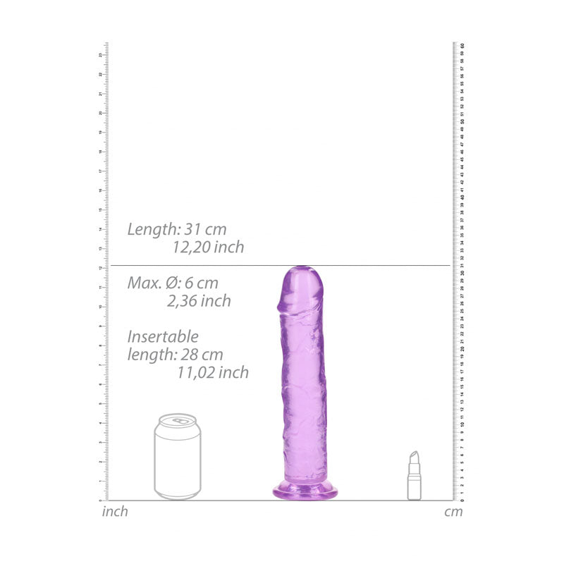 31cm Straight Crystal-Clear Dildo