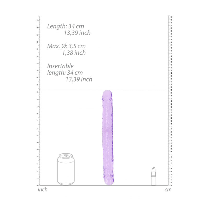 34cm Crystal Clear Double Dong