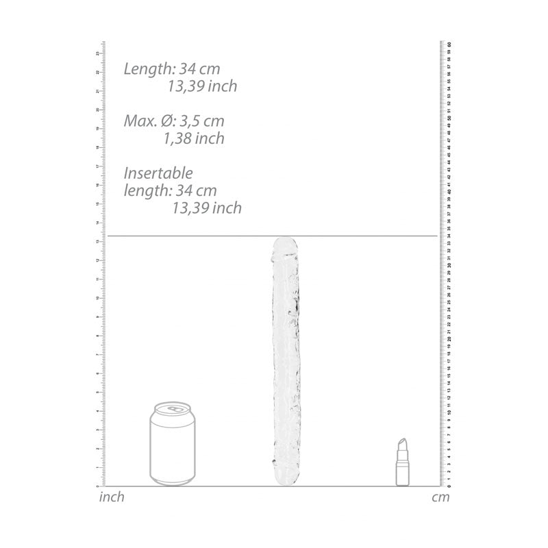 34cm Crystal Clear Double Dong