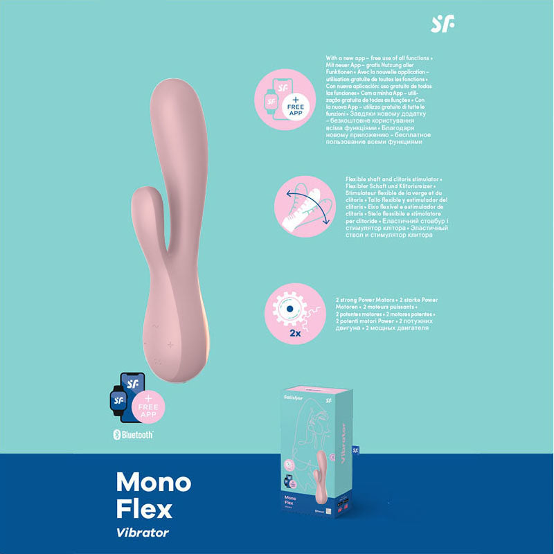 "Mono Flex" App Controlled USB Rechargeable Rabbit Vibrator