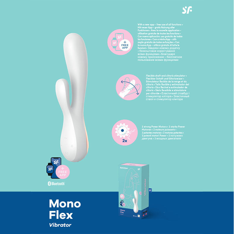 "Mono Flex" App Controlled USB Rechargeable Rabbit Vibrator