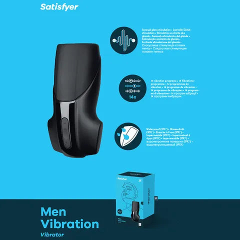 "Men Vibration" Rechargeable Masturbator