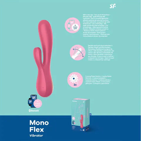 "Mono Flex" App Controlled USB Rechargeable Rabbit Vibrator
