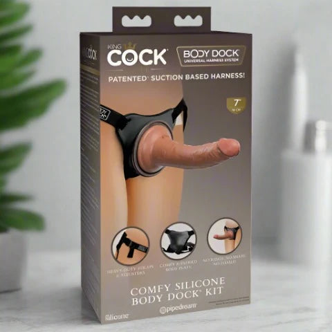 King Cock Elite Comfy Silicone Body Dock Kit