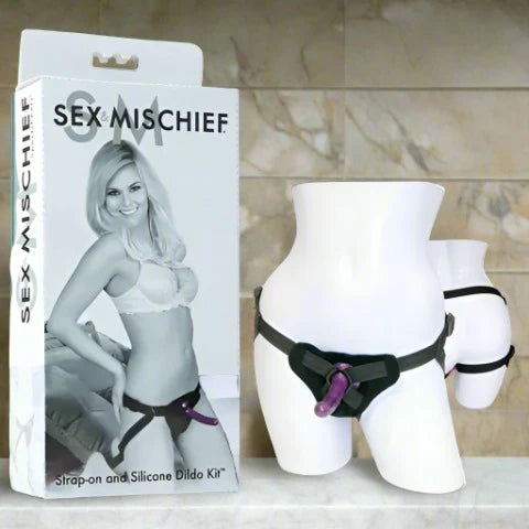 S&M Strap-On & Silicone Dildo Kit