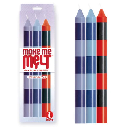 The 9's Make Me Melt Drip Candle 3-Pk, Passionette
