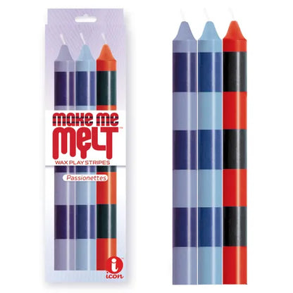 The 9's Make Me Melt Drip Candle 3-Pk, Passionette