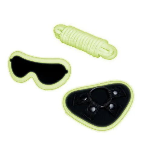 WhipSmart Glow In Dark 4pc Strap-On Set