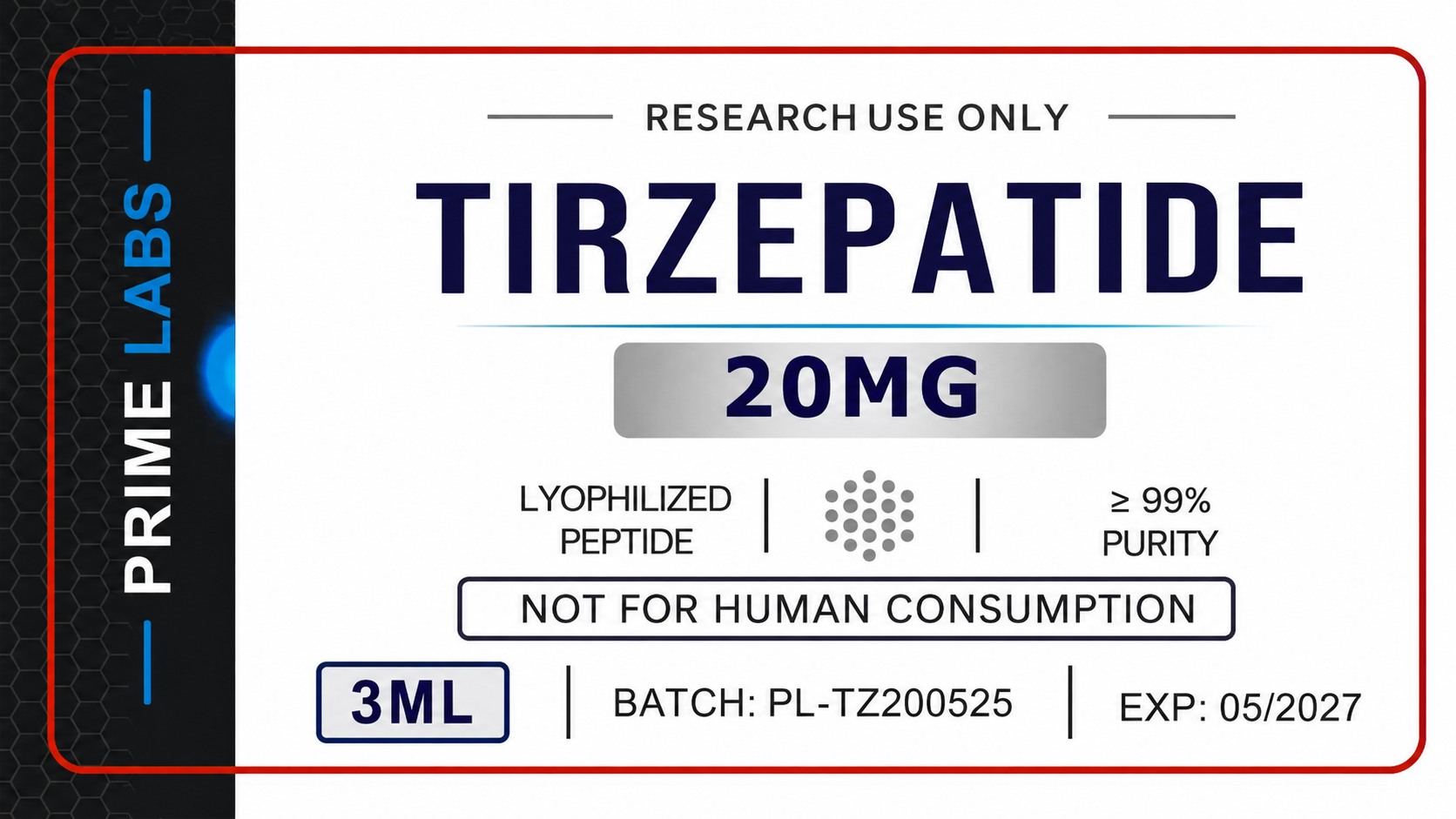 Tirzepatide 20mg – Research Peptide