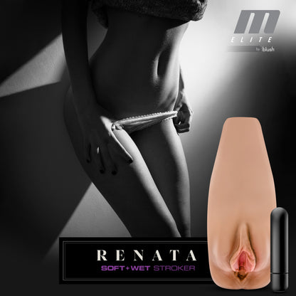 M Elite Soft and Wet "Renata" Vibrating Vagina Stroker