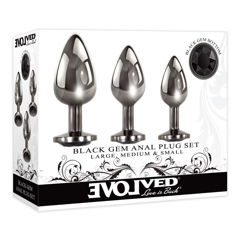 Black Gem Anal Plug Set