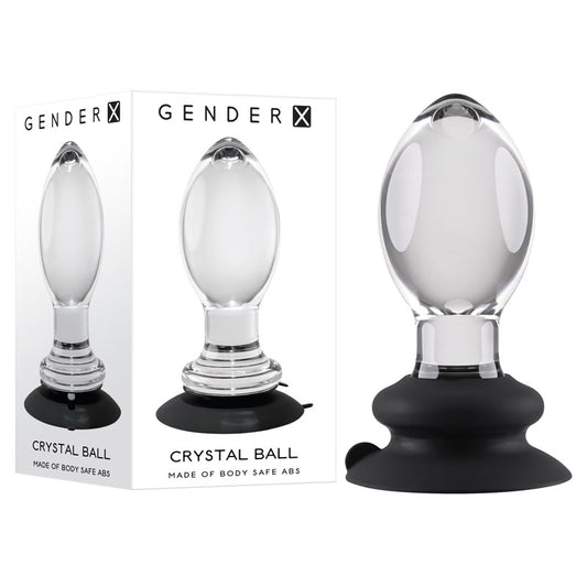 Crystal Ball Butt Plug with Suction Base