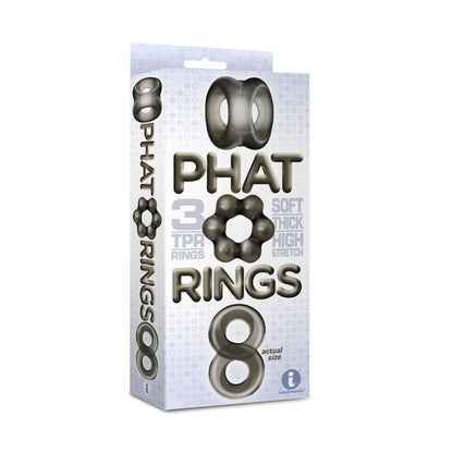 The 9's Phat Rings Smoke Cock Rings Set of 3