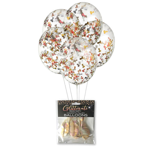 Glitterati Confetti Balloons 5 Pack