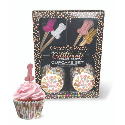 Glitterati Penis Party Cupcake Set