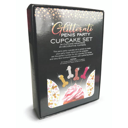 Glitterati Penis Party Cupcake Set