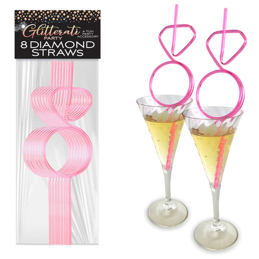 Glitterati Diamond Straw Set of 8