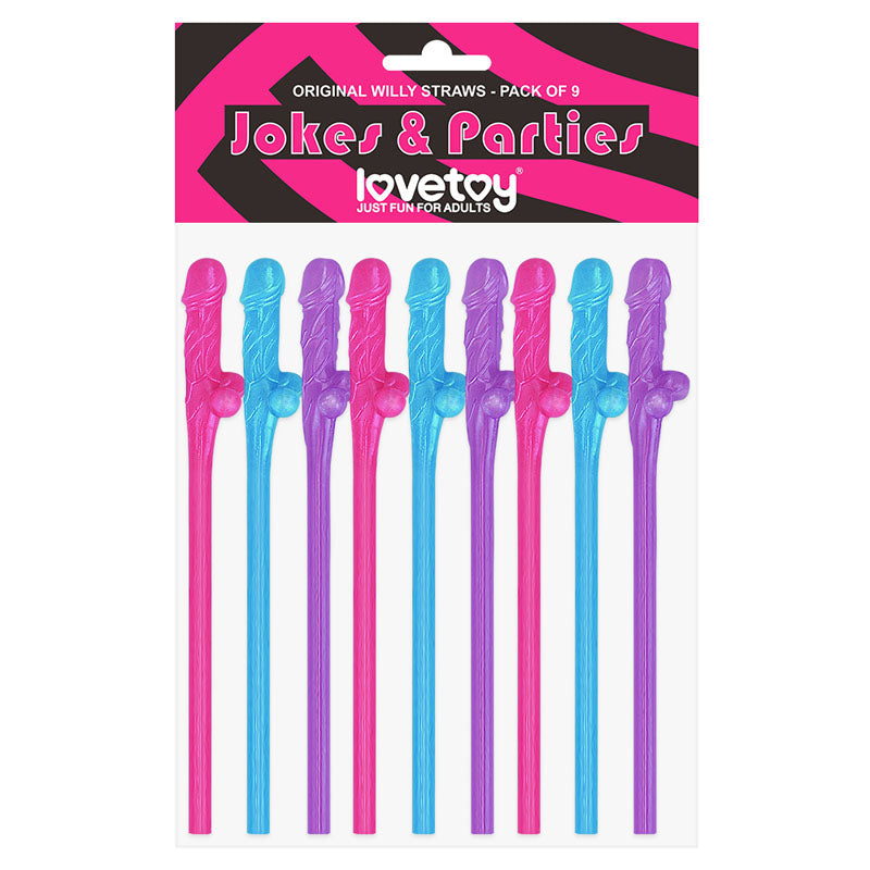 Jokes & Parties Willy Straws Set of 9