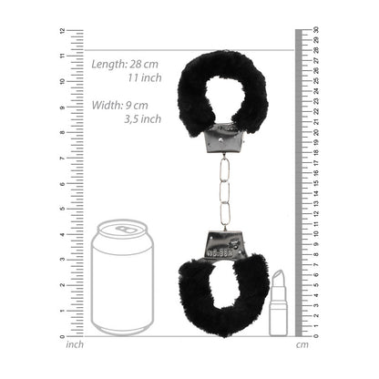 OUCH! Black & White Beginner's Furry Hand Cuffs