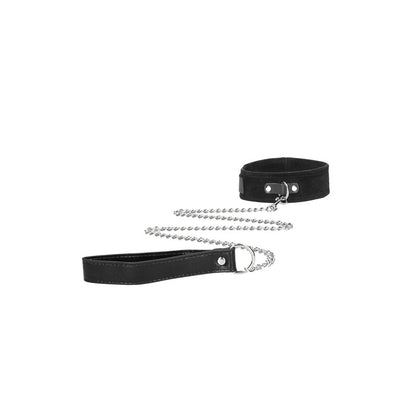 OUCH! BW Velcro Collar With Leash And Hand Cuffs