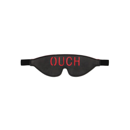 OUCH! Black & White Bonded Leather Eye-Mask ''Ouch''