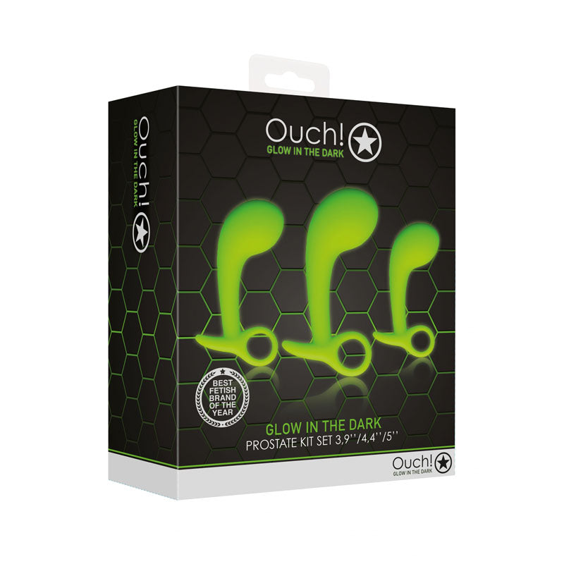 OUCH! Glow In The Dark Prostate Kit Set of 3