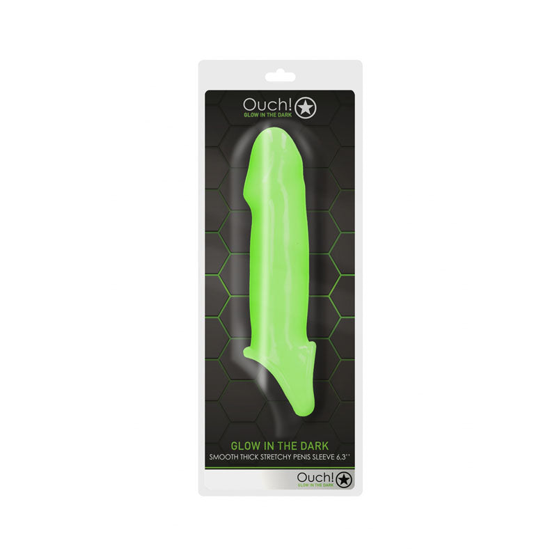 OUCH! Glow in Dark Smooth Thick Penis Sleeve